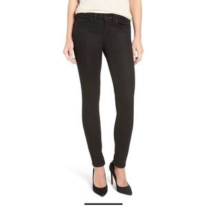 HALOGEN BLACK COATED JEANS
